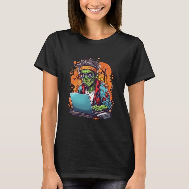 Camiseta Techie Zombie | Halloween (Anverso)