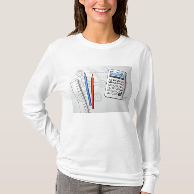 Camiseta Technical Drawing Office Supplies (Anverso)