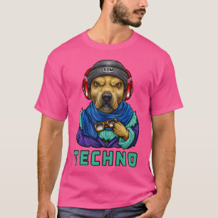 Camiseta Techno American Bulldog Dj audífonos Edm Music Fe