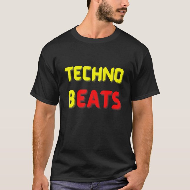 Camiseta TECHNO BEATS B EATS FOR Electronic Music Fans (Anverso)