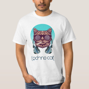 Camiseta Techno cat - Catsondrugs.com