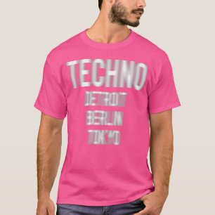 Camiseta Techno Detroit Berlin Tokyo Techno Blurred Rave Mu