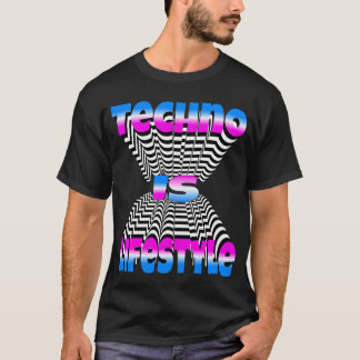 Camiseta Techno Es Amigo De Estilo De Vida