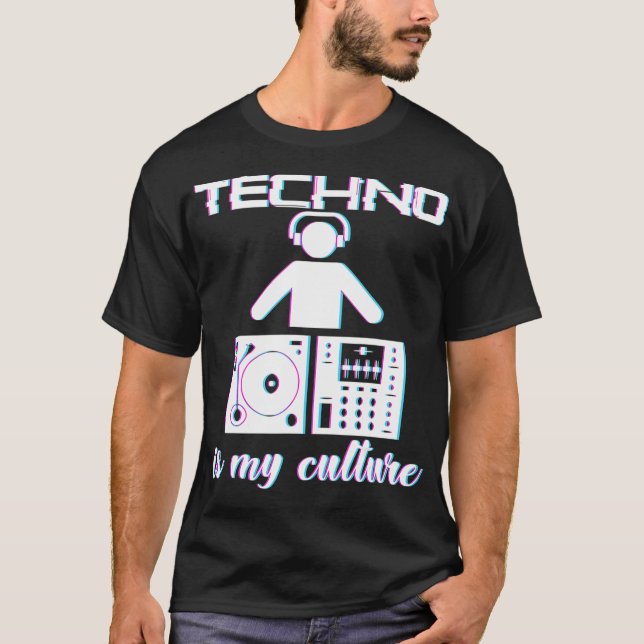 Camiseta Techno es mi cultura EDM Auditorip Nightclub (Anverso)