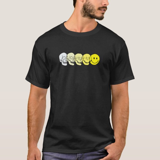 Camiseta Techno Evolution Acid House Smile Techno DJ Music  (Anverso)