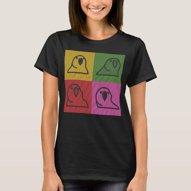 Camiseta Techno Fiesta Parrot Pop Art TShirt (Anverso)