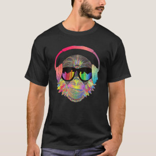 Camiseta Techno Monkey Rave DJ Music Electro Festival Hards