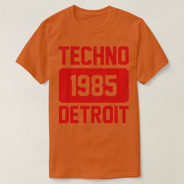 Camiseta Techno Music 1985 Vintage (Diseño del anverso)