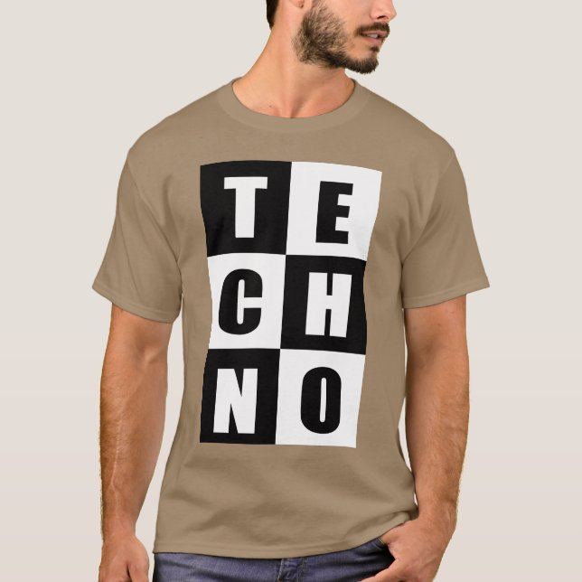 Camiseta Techno music cita a amigos (Anverso)