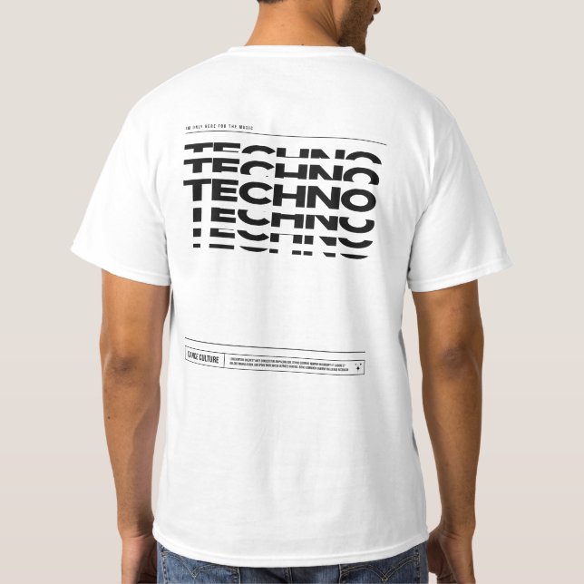 Camiseta Techno Music Dance Culture DJ Raving T-shirt (Reverso)