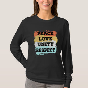 Camiseta Techno Music Peace Love Unity Respect Rave Fiesta 