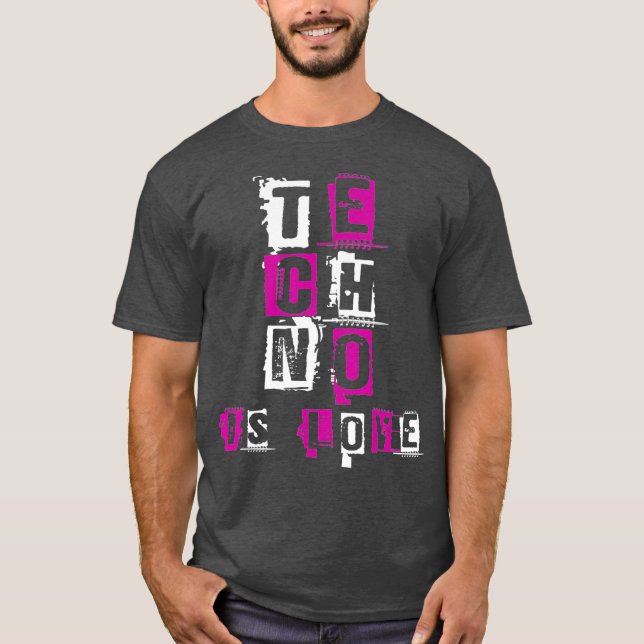 Camiseta Techno Music Rave Fiesta Lover DJ Raver Danza (Anverso)