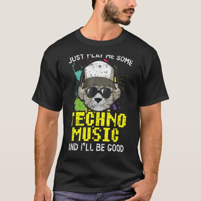 Camiseta Techno Music Trance Raver Headbanger Edm House Mu (Anverso)