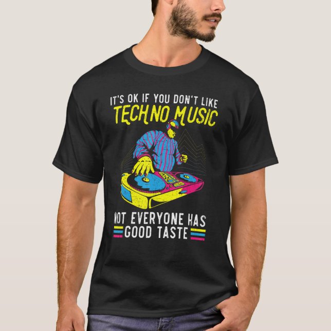Camiseta Techno Music Trance Raver Headbanger Edm House Mu (Anverso)