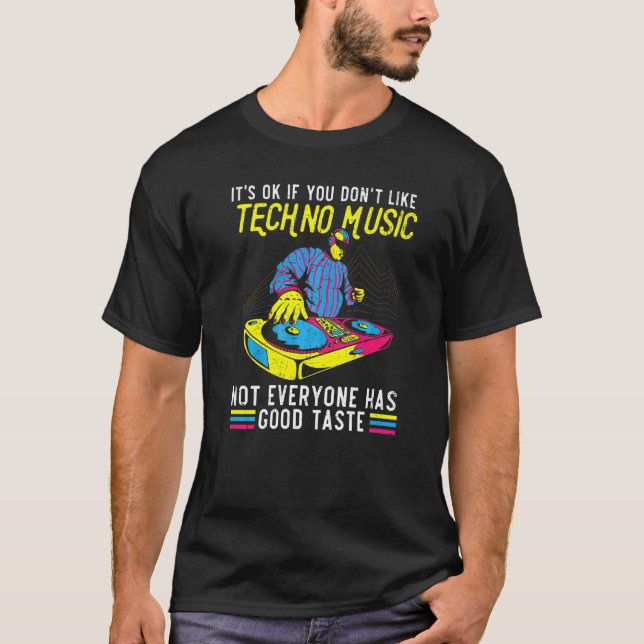 Camiseta Techno Music Trance Raver Headbanger Edm House Mu (Anverso)