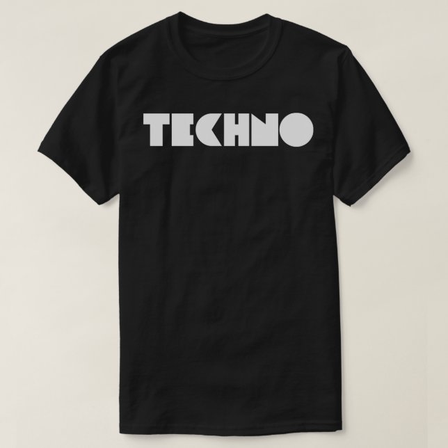 Camiseta TECHNO negrita 1 (Diseño del anverso)