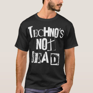 Camiseta Techno No Está Muerto - Grunge Vintage - DJ Mínimo