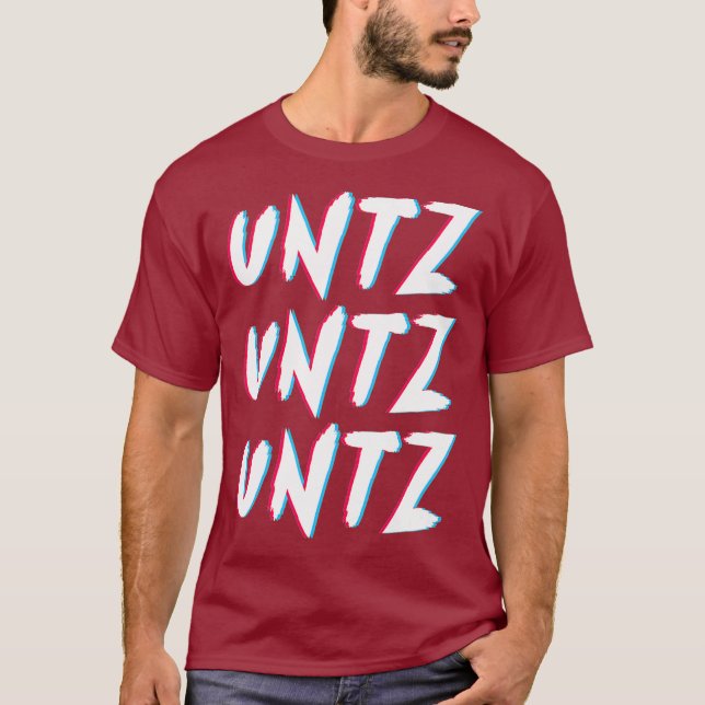 Camiseta Techno Rave Gabber Untz Untz Untz Untz - DJ EDM Ra (Anverso)