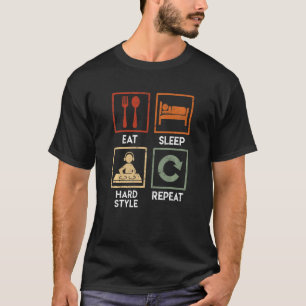 Camiseta Techno Raver Real Sleep Hardstyle Dj