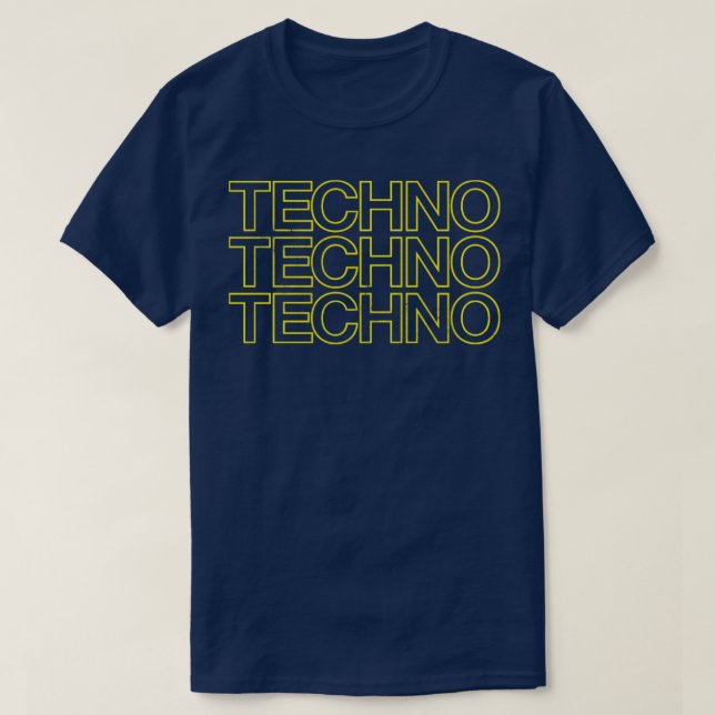 CAMISETA TECHNO TECHNO TECHNO (Diseño del anverso)