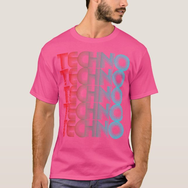 Camiseta Techno Vaporwave Techno House Music Edm Lover Dj (Anverso)