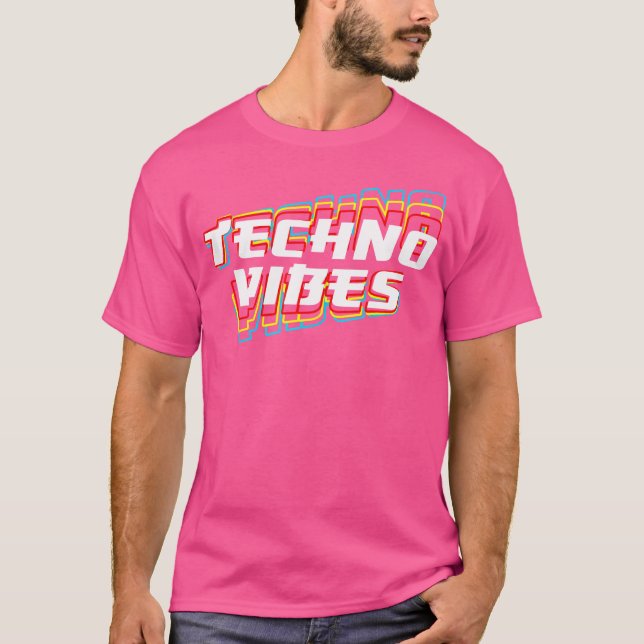 Camiseta Techno Vibes Raver Dj Fiesta Festival Edm (Anverso)