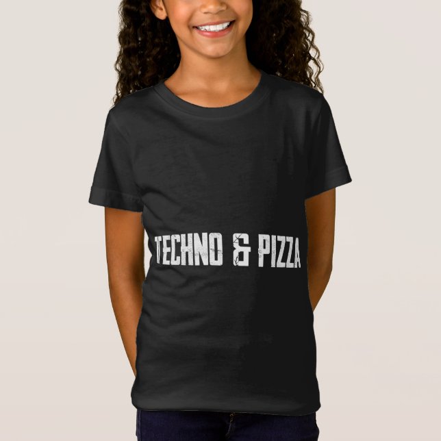 Camiseta Techno y Pizza (Anverso)