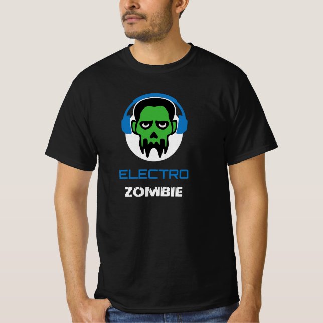 Camiseta Techno Zombie DJ Rave Electro (Anverso)