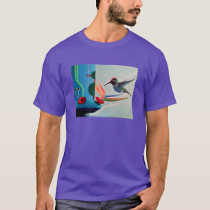 Camiseta Technobird - Colibrí y yuxtaposición tecno