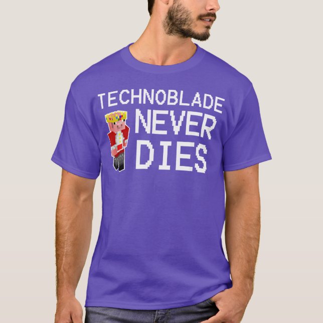 Camiseta Technoblades Never Dies Video Game Gaming Gamer bi (Anverso)