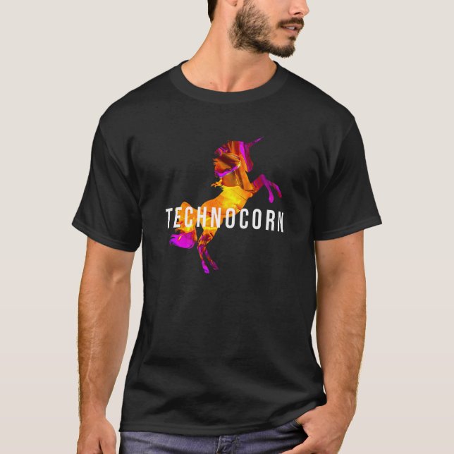 Camiseta Technocorn Techno Festival Rave Music DJ EDM Bass  (Anverso)