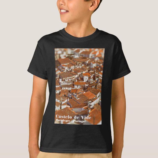 Camiseta Techos de Castelo de Vide. Alentejo, Portugal. (Anverso)