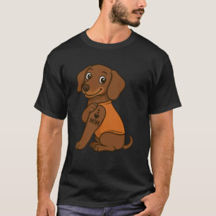 Camiseta Teckel amo a mamá perro día de las madres chicas m