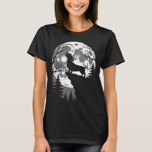 Camiseta Teckel Aullando Luna Llena Bosque Embrujado