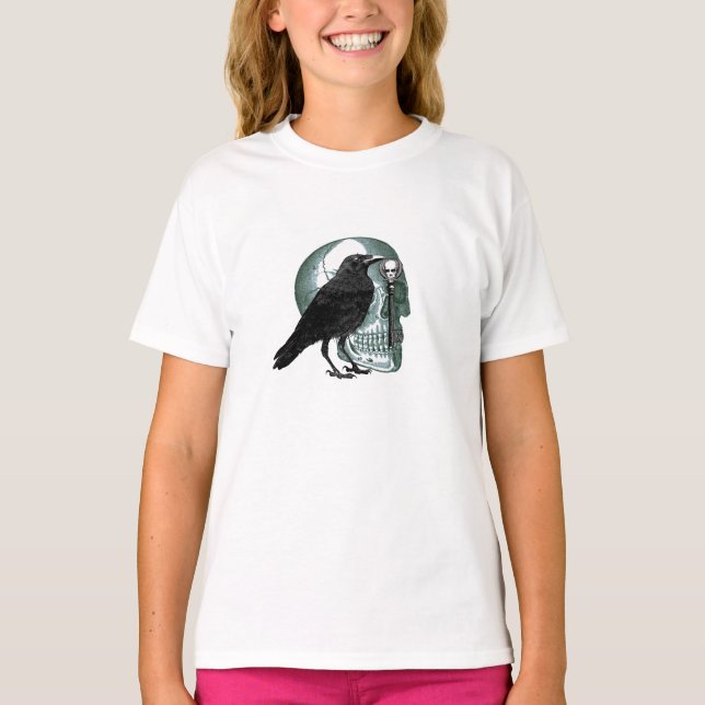 Camiseta Tecla de esqueleto Raven Steals (Anverso)