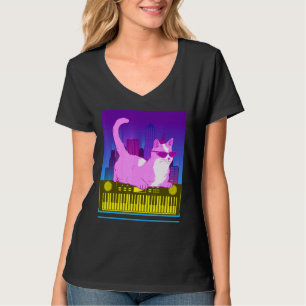 Camiseta Tecla de onda de vaporización del sintetizador del