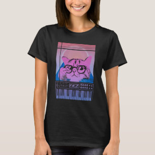 Camiseta Tecla de onda de vaporización del sintetizador del