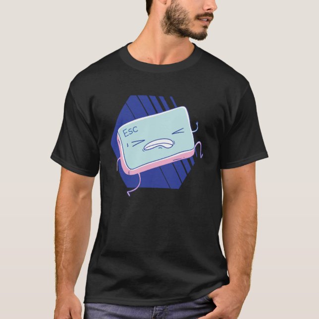 Camiseta Tecla Esc  Divertido Desarrollador de Software Cie (Anverso)