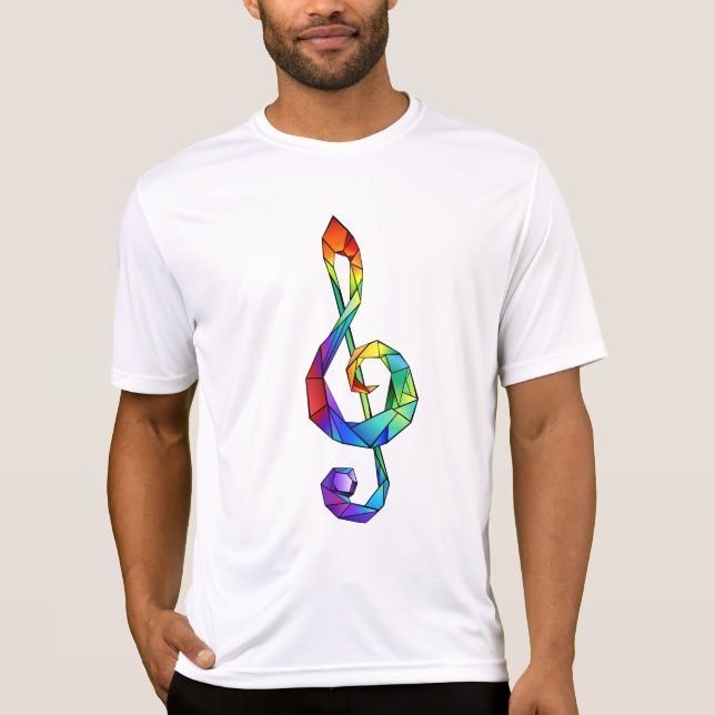 Camiseta Tecla musical arcoiris tremendo clef (Anverso)