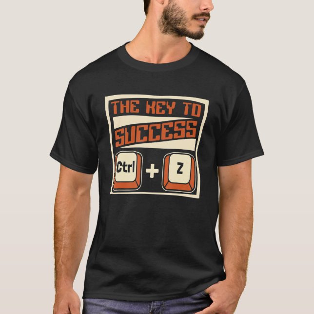Camiseta Tecla Para El Administrador Del Sistema Ctrl Z (Anverso)