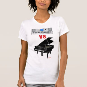 Camiseta Teclado CONTRA el piano (mujeres)