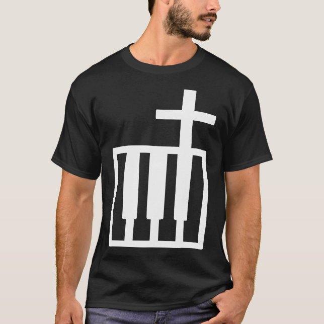 Camiseta Teclado De Banda Cristiana Y Músico Cruzado (Anverso)