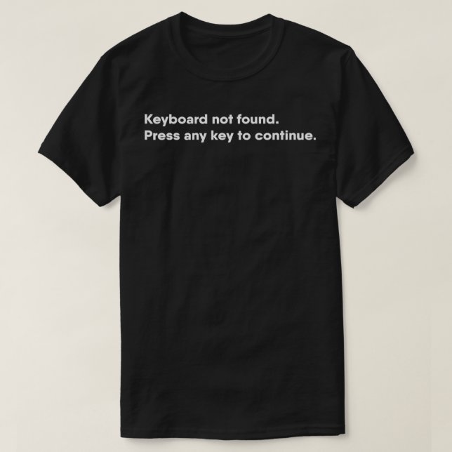 Camiseta Teclado de computadora con teclado nervioso de com (Diseño del anverso)