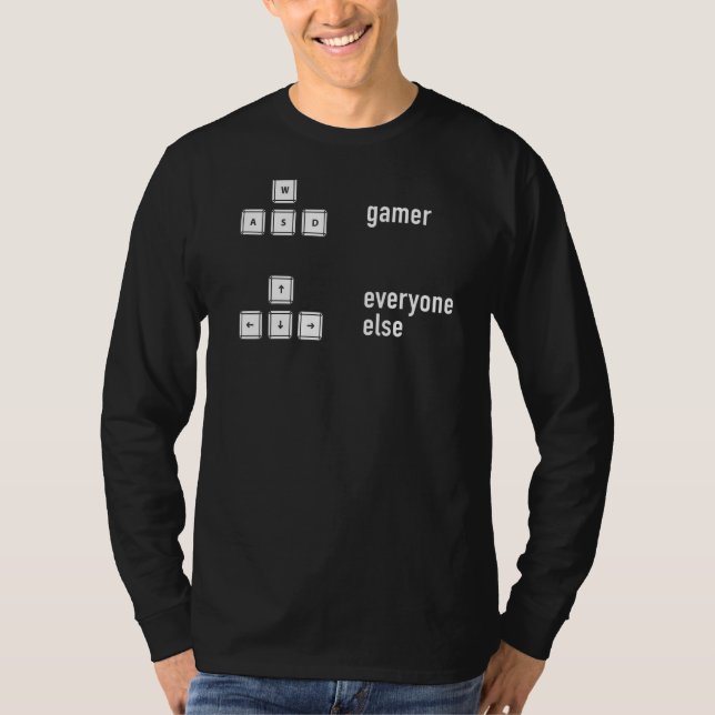 Camiseta Teclado De Computadora Wased Para Gamer Nerd Y Pc  (Anverso)