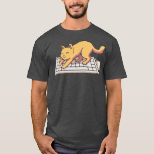 Camiseta Teclado de gato sin espacio personal