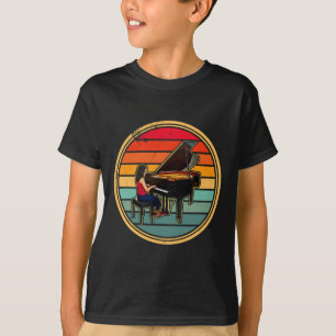 Camiseta Teclado de instrumento musical piano Hoja musical 