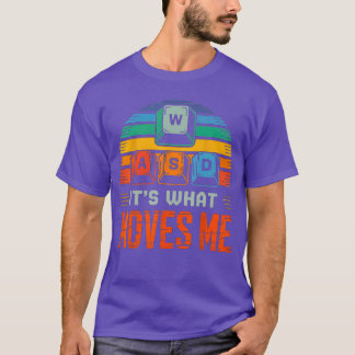 Camiseta Teclado de juego WASD Es lo que me mueve Diseño de