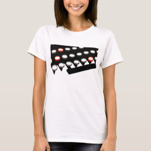 Camiseta Teclado de máquina de escribir antigua de negocios
