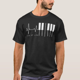 Camiseta Teclado de piano de las teclas de la vida