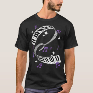 Camiseta Teclado de piano M de regalo para jugadora de pian